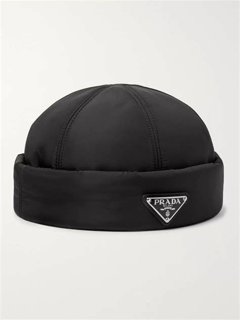 prada beanie.|prada nylon beanie.